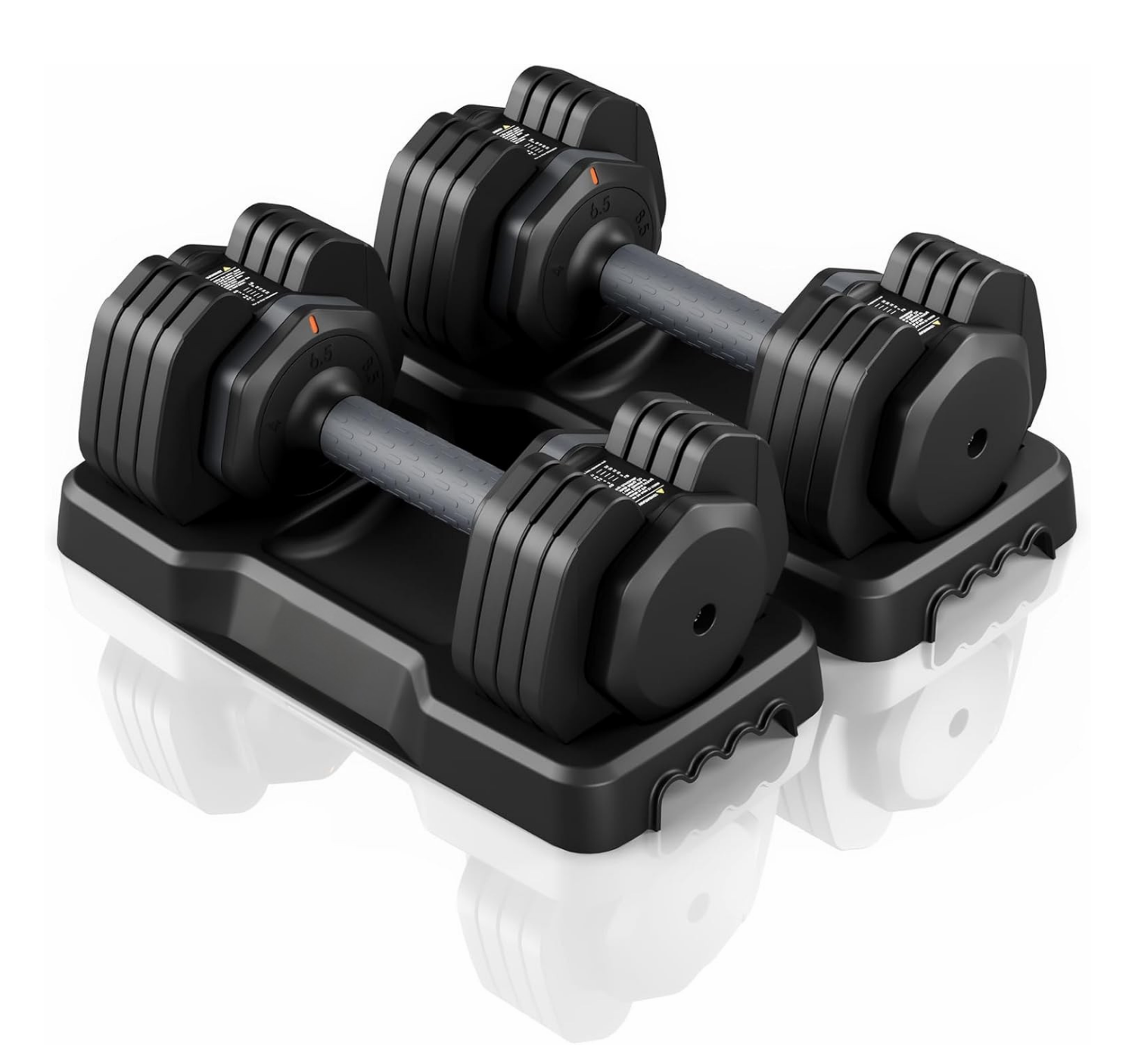Körperdoc - Verstellbare Hanteln, 6,5–24,5KG mit 5 Gewichtsstufen, 2er-Set Premium