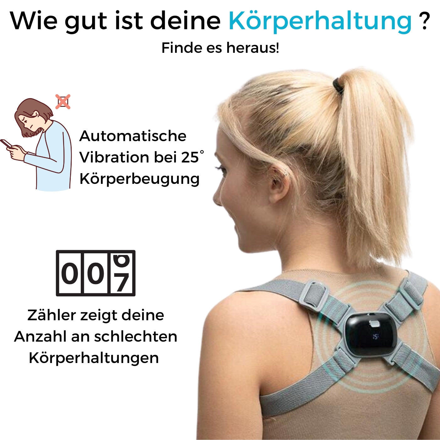 Intelligenter Haltungstrainer Körperdoc