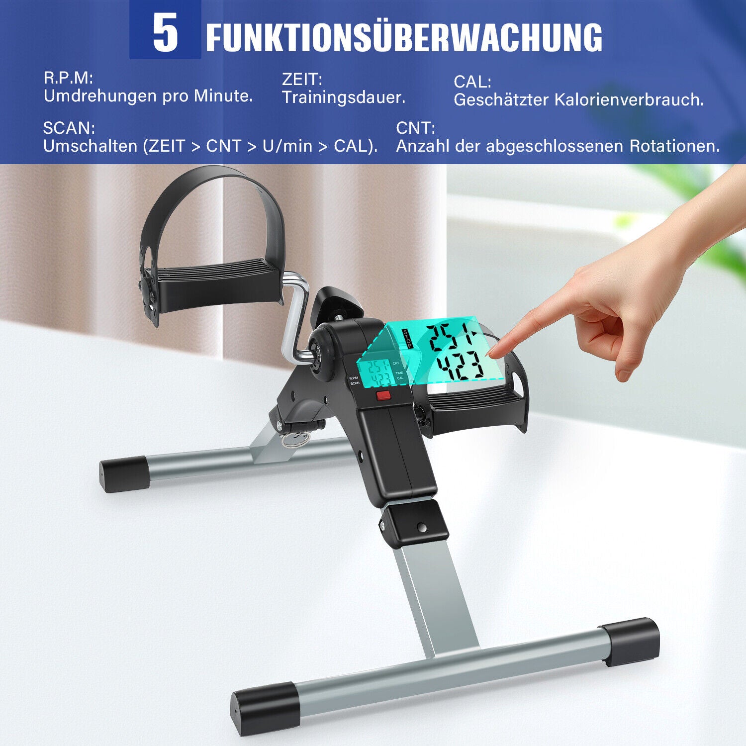 Heimtrainer Pedaltrainer Mini Bike Arm und Beintrainer