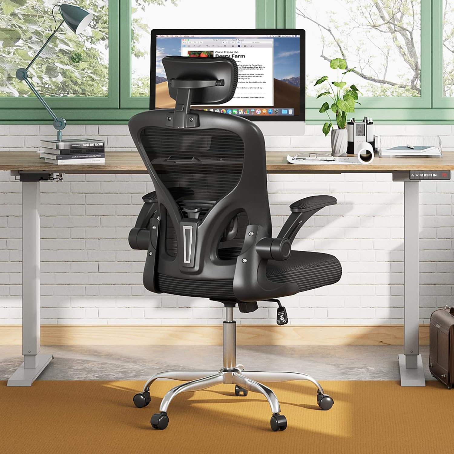 Ergonomischer Bürostuhl mit Kopfstütze, Premium Körperdoc