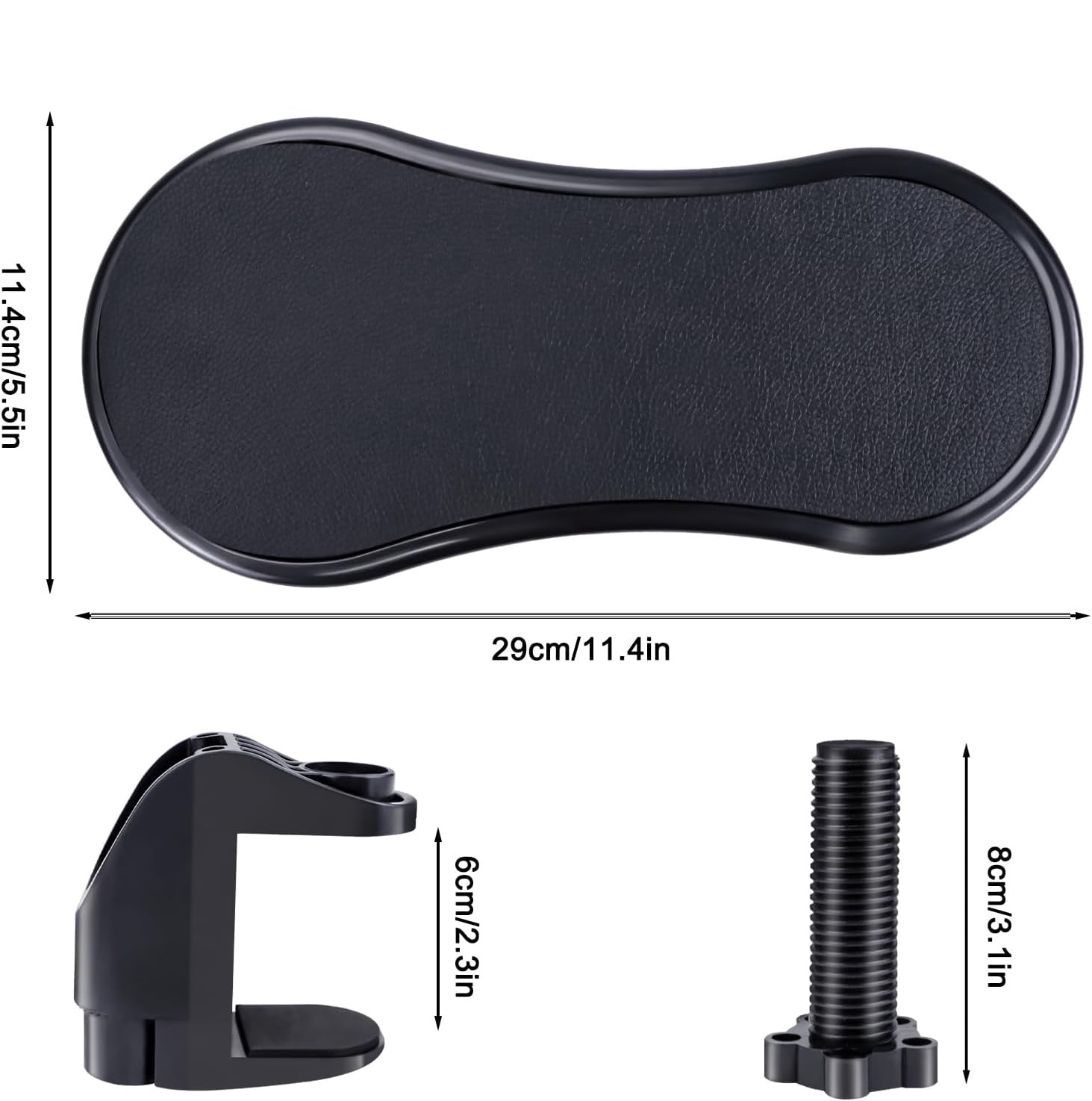 Verstellbare Computer-Armstütze,Arm Handgelenkauflage 180°,Verstellbare Armauflage Schreibtisch,Ergonomisch Computer Armlehne für Büro Studium Arbeit Spiel Schreibtisch