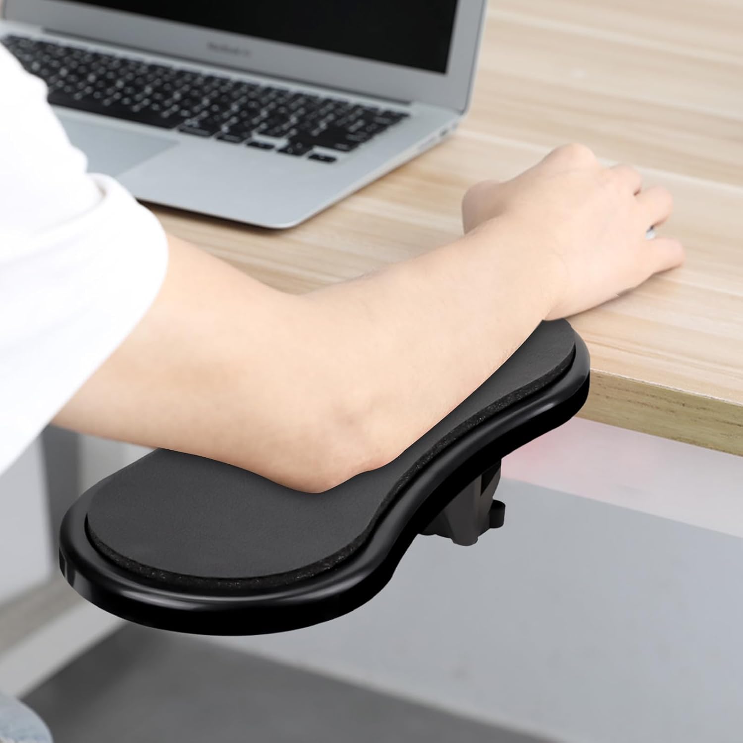 Verstellbare Computer-Armstütze,Arm Handgelenkauflage 180°,Verstellbare Armauflage Schreibtisch,Ergonomisch Computer Armlehne für Büro Studium Arbeit Spiel Schreibtisch Körperdoc
