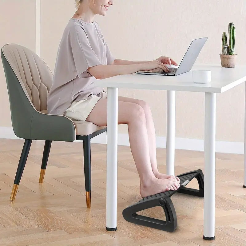 Körperdoc Fußstütze – 6-fach höhenverstellbare Fußablage mit Massagefunktion, ergonomisch, rutschfest