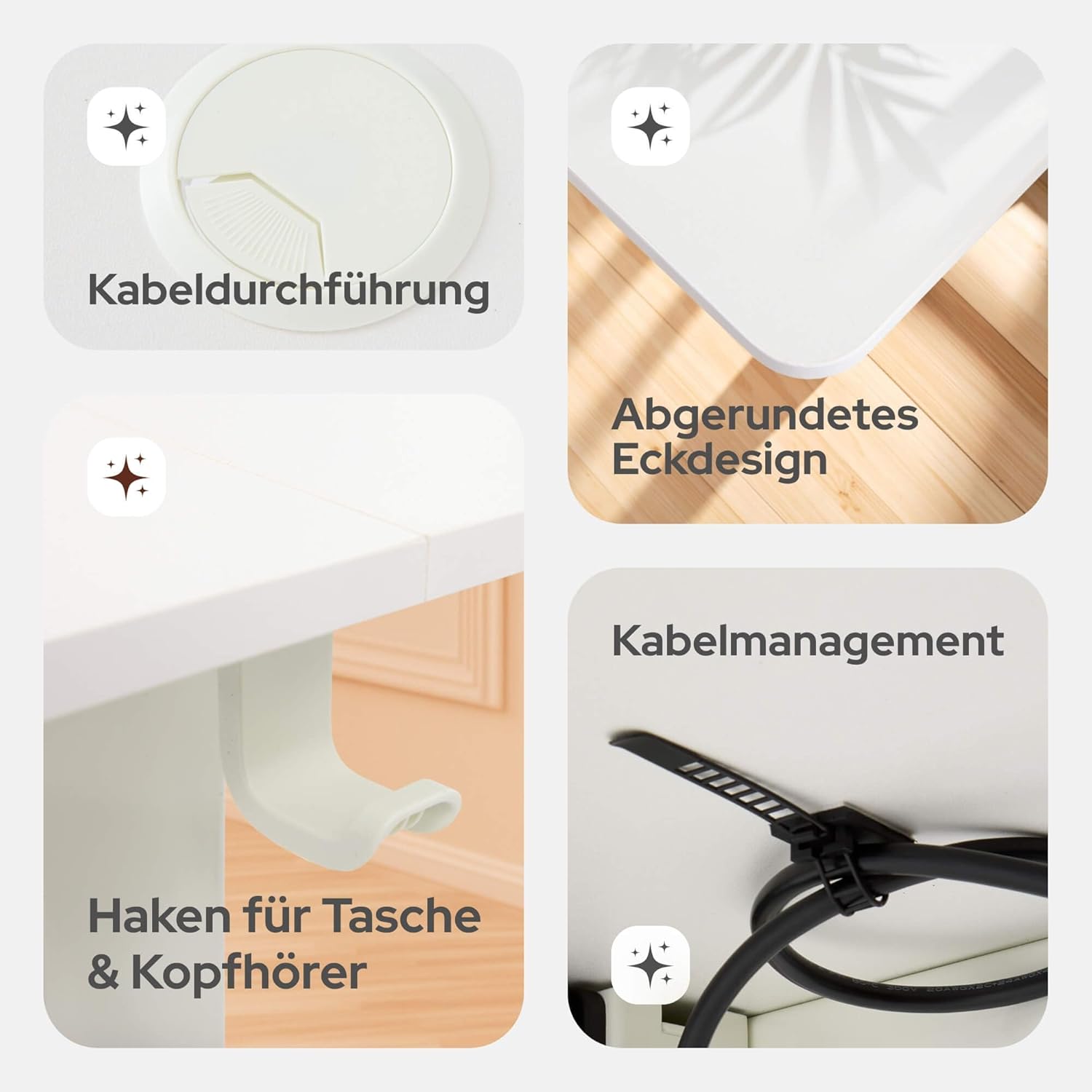 Höhenverstellbarer Schreibtisch 100x60 weiß, elektrisch Körperdoc