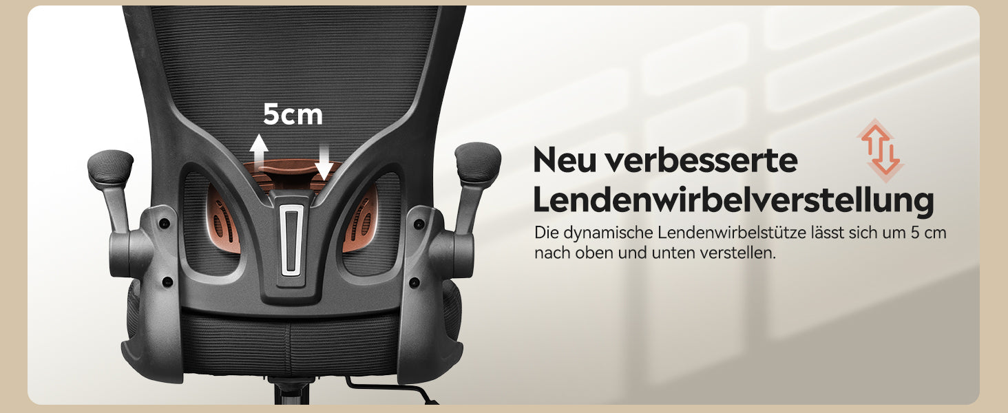 Ergonomischer Bürostuhl mit Kopfstütze schwarz, Premium Körperdoc
