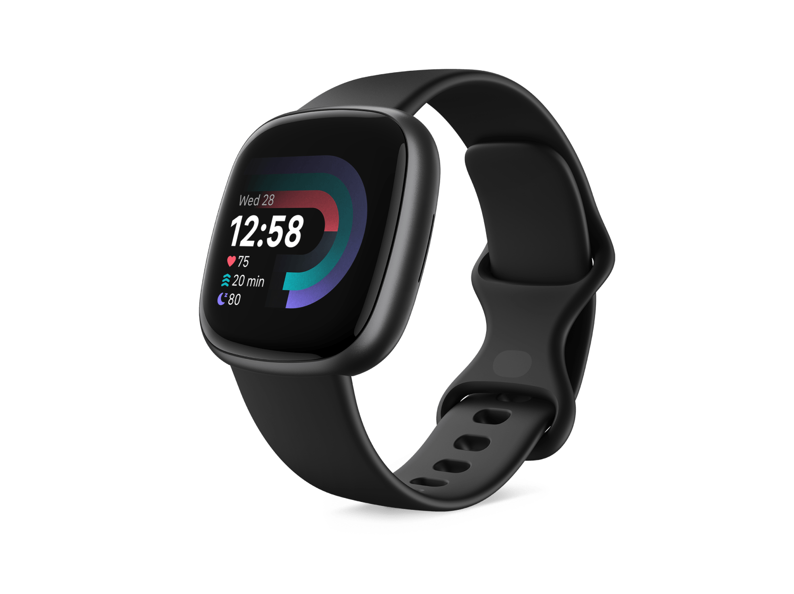 Smartwatch Fitbit Versa 4, Schwarz / Aluminium in Graphit