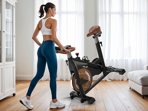 Körperdoc -  Heimtrainer Fitnessbike Fahrrad – Magnetwiderstand, Bluetooth, LCD-Display & verstellbarem Sitz, bis 160 kg