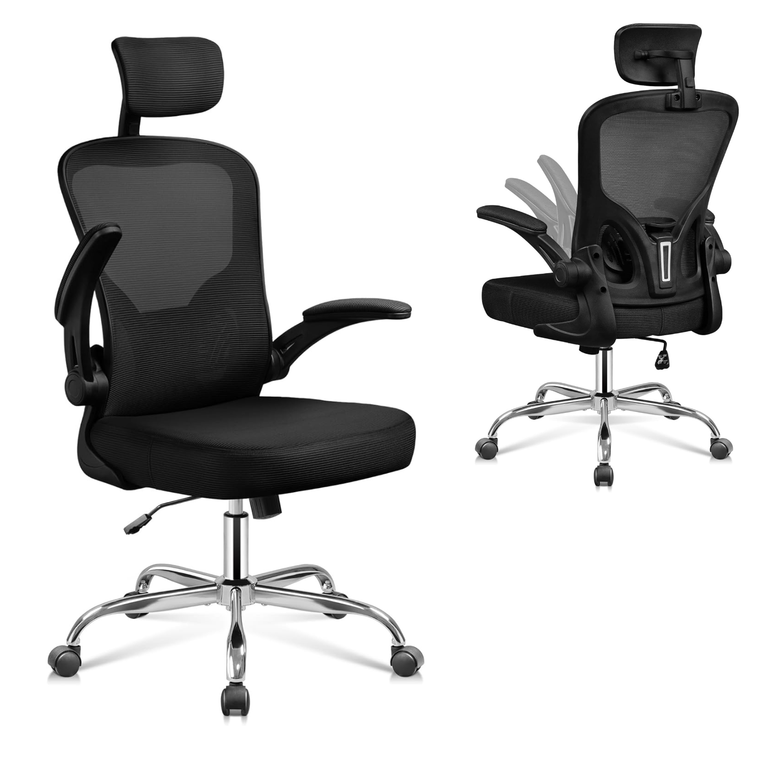 Ergonomischer Bürostuhl mit Kopfstütze, Premium Körperdoc