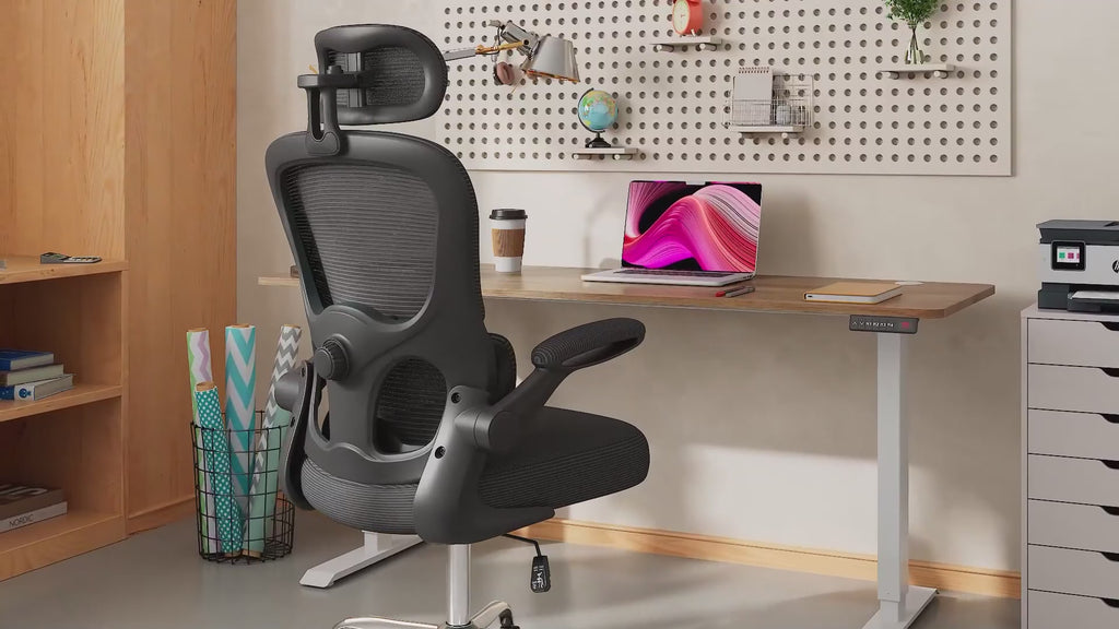 Ergonomischer Bürostuhl mit Kopfstütze – Produktvideo