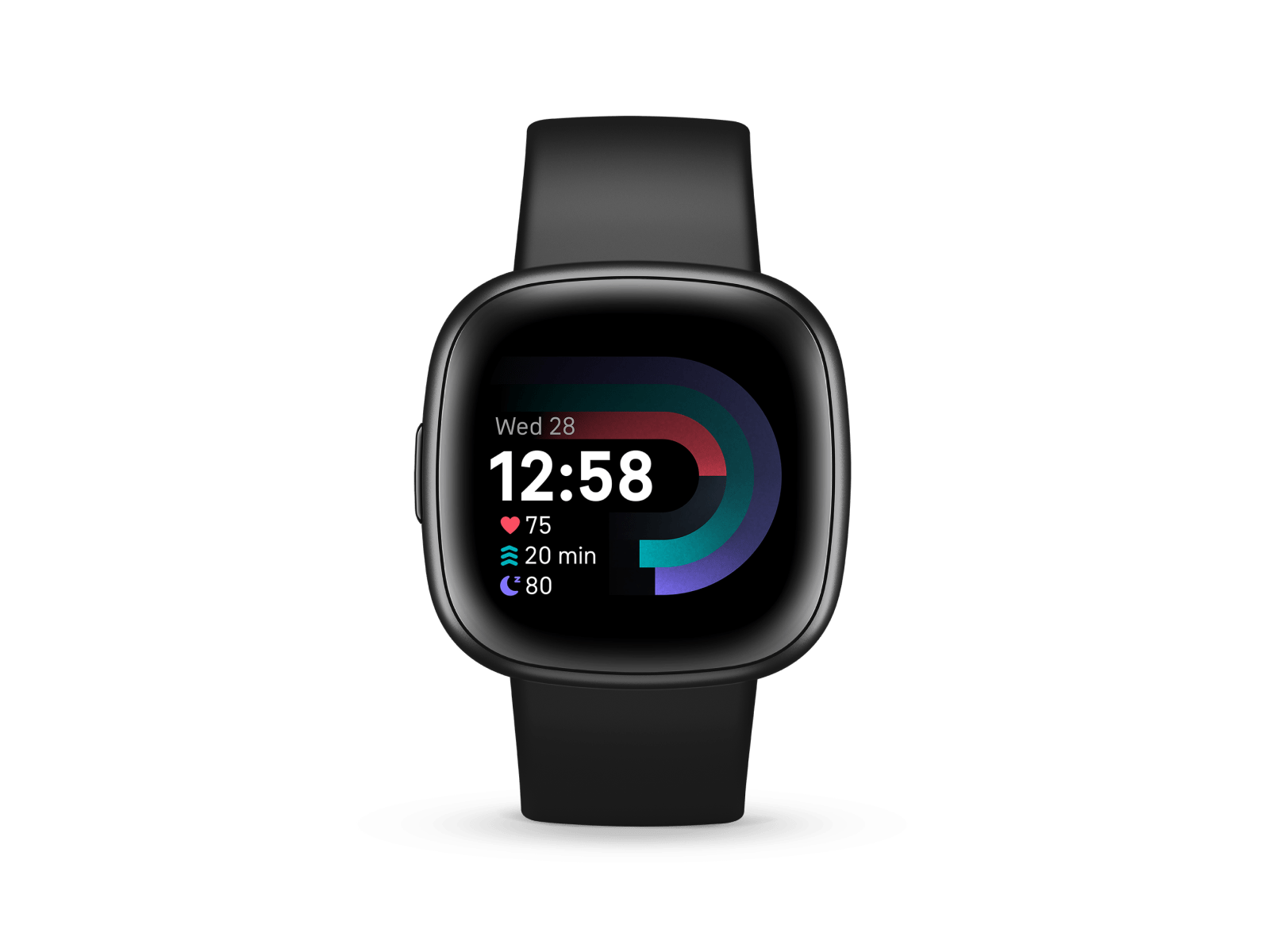 Smartwatch Fitbit Versa 4, Schwarz / Aluminium in Graphit