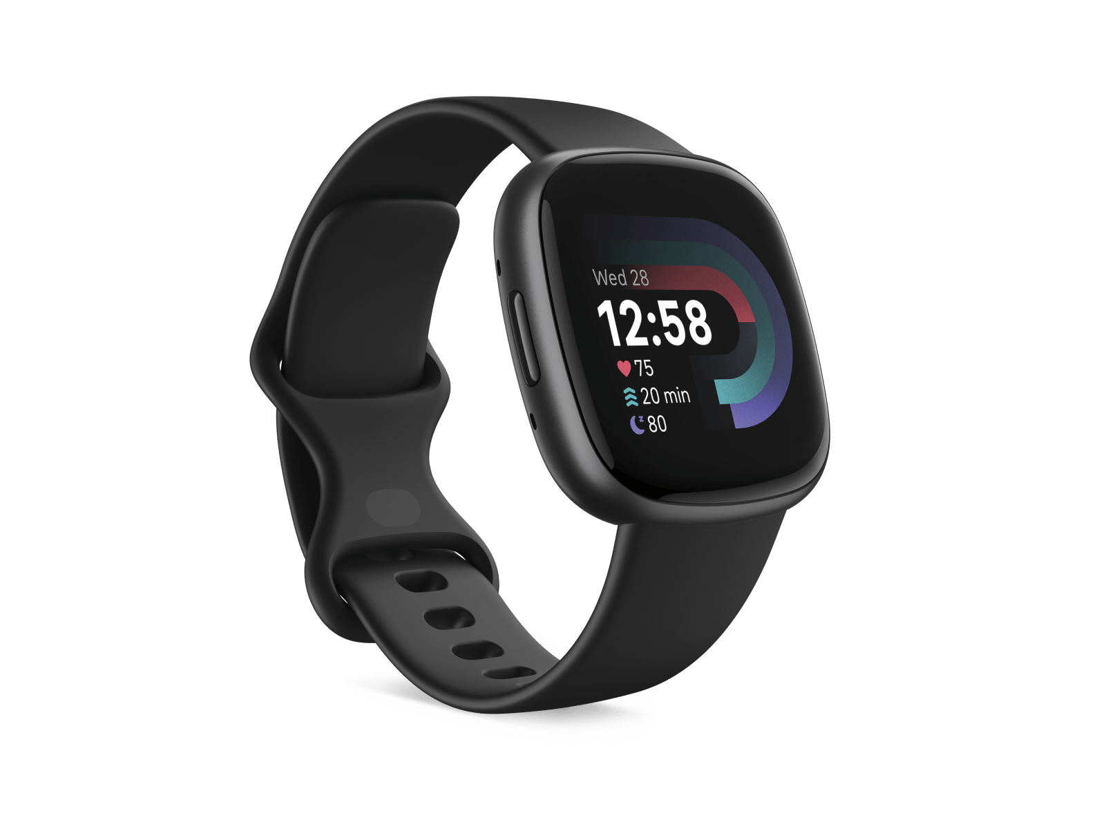 Smartwatch Fitbit Versa 4, Schwarz / Aluminium in Graphit